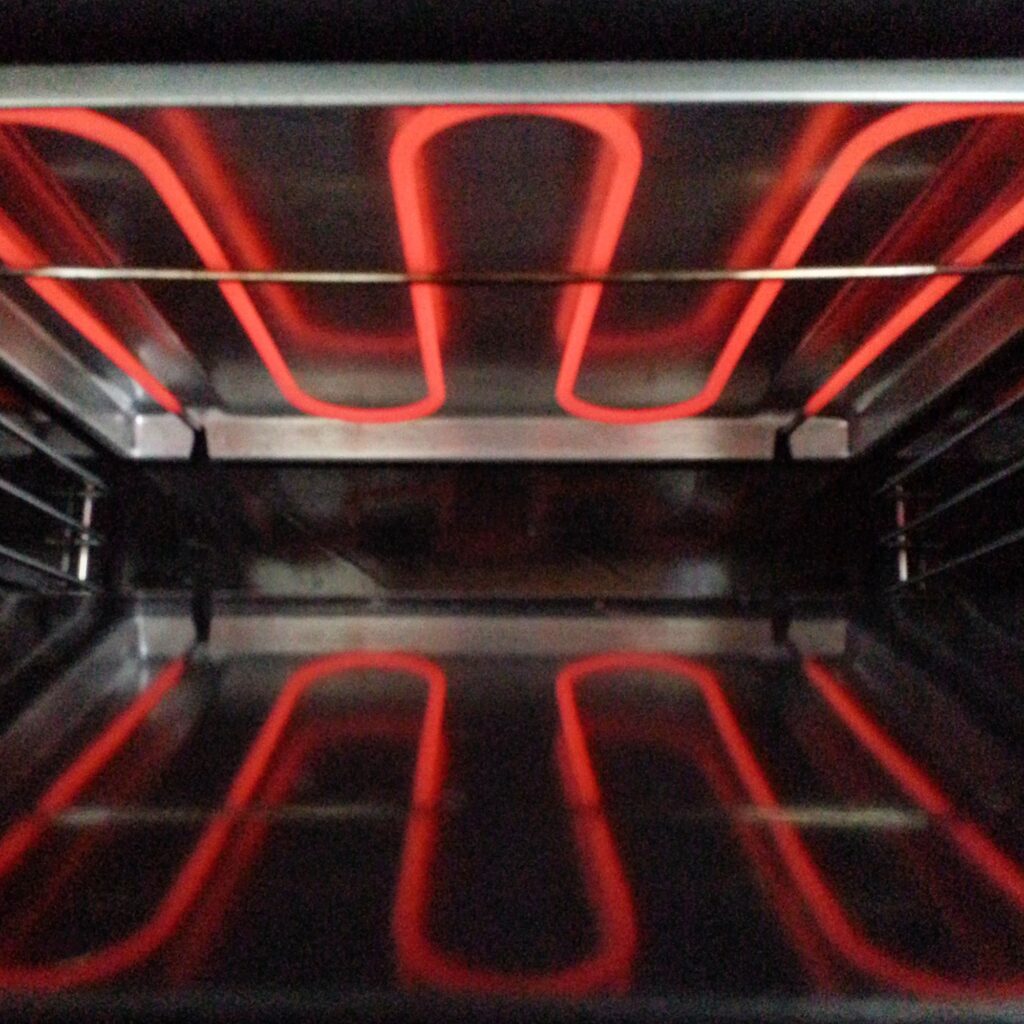 Red neon oven grill light